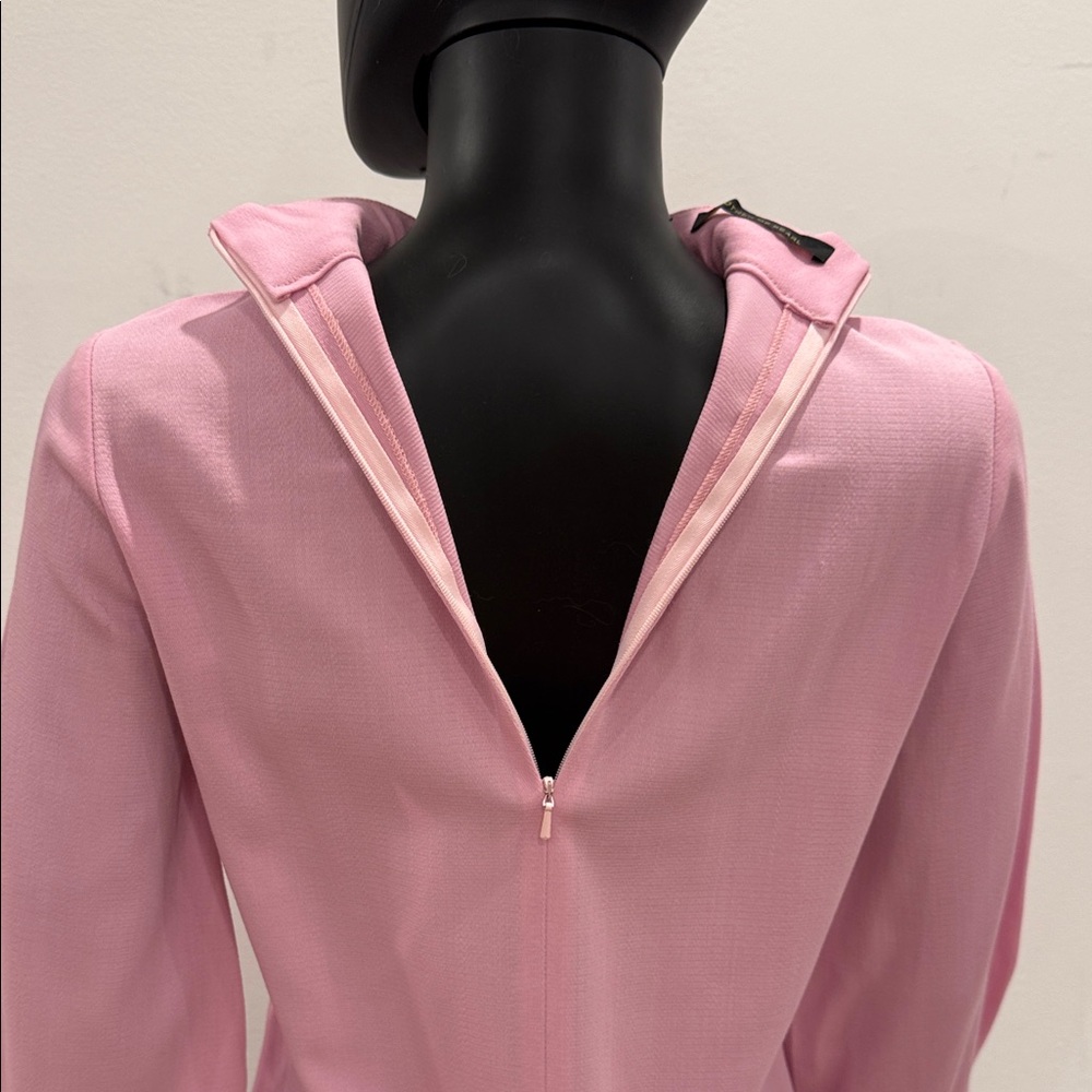 Mother of Pearl Pink Wool Tie-Neck Blouse – Size US 6 – Made in Portugal NEW - Picture 9 of 13